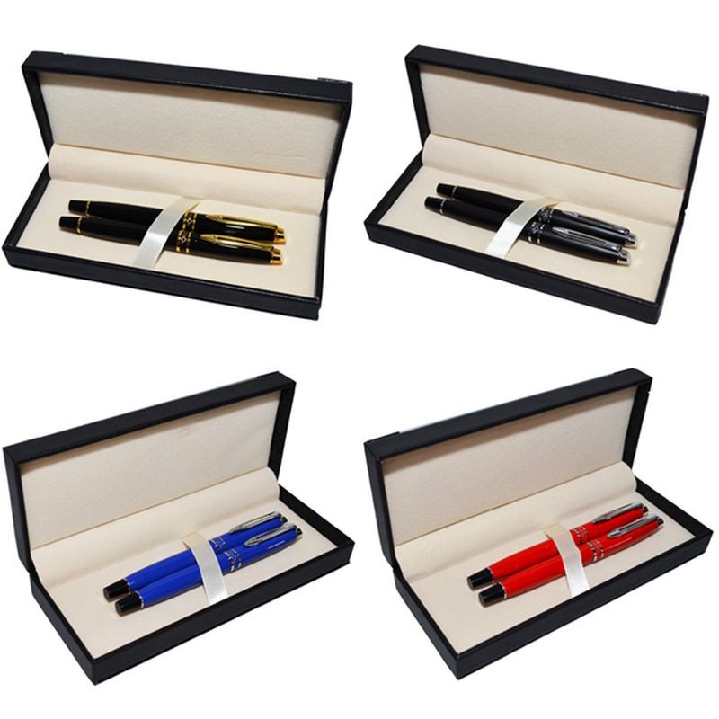 Set pix si stilou in etui, clips metalic si zona de grip, penita varf iridiu - imagine 11